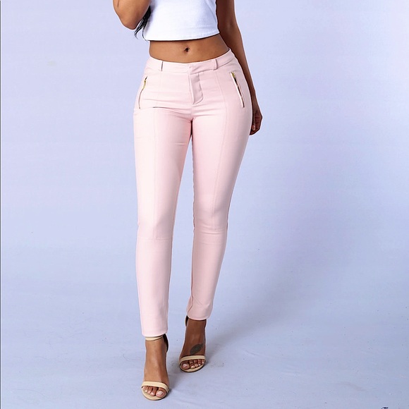 Fashion Nova Pink Trouser Work Pants - Picture 1 of 4